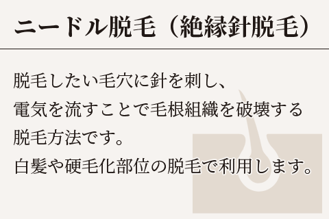 ニードル脱毛（絶縁針脱毛）